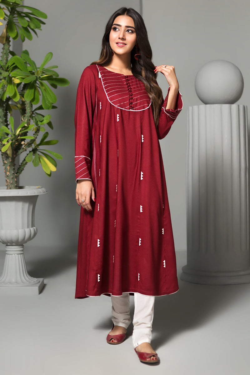 RED WOOD(Embroidered Frock)