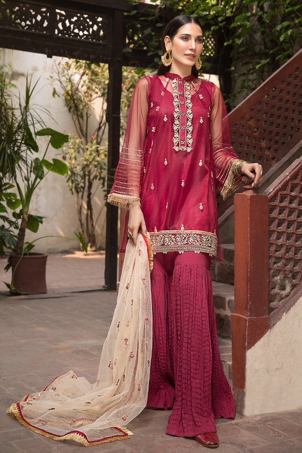 CASHMERE ROSE(EMBROIDERED SHIRT & DUPATTA)