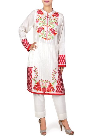 Embroidered Shirt With Dupatta