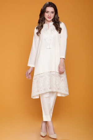 Embroidered Shirt With Trouser