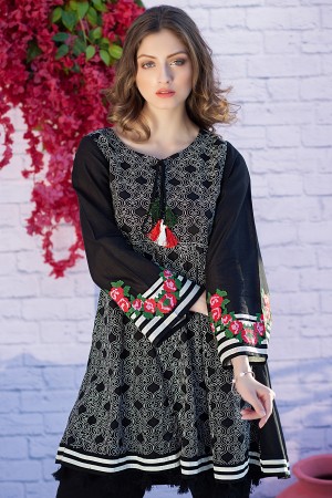 Aysmmetrical Embroidered Shirt